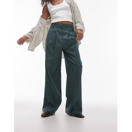 Topshop Broek in groen, deel van co-ord set