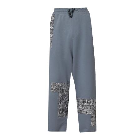 VAMOS CLO VAMOS CLO Broek basaltgrijs / zwart / wit