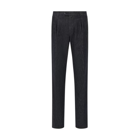 Boggi Milano Boggi Milano Bandplooibroek marine