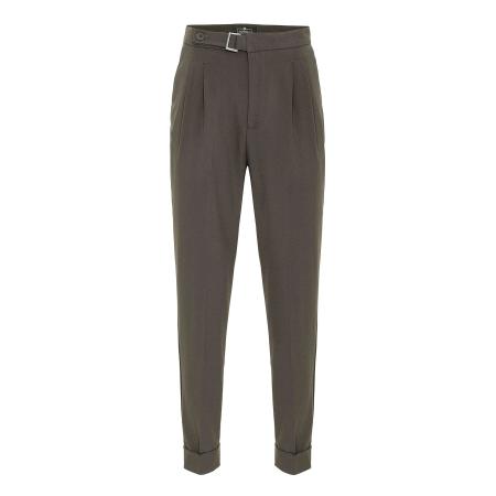 Dandalo Dandalo Bandplooibroek kaki