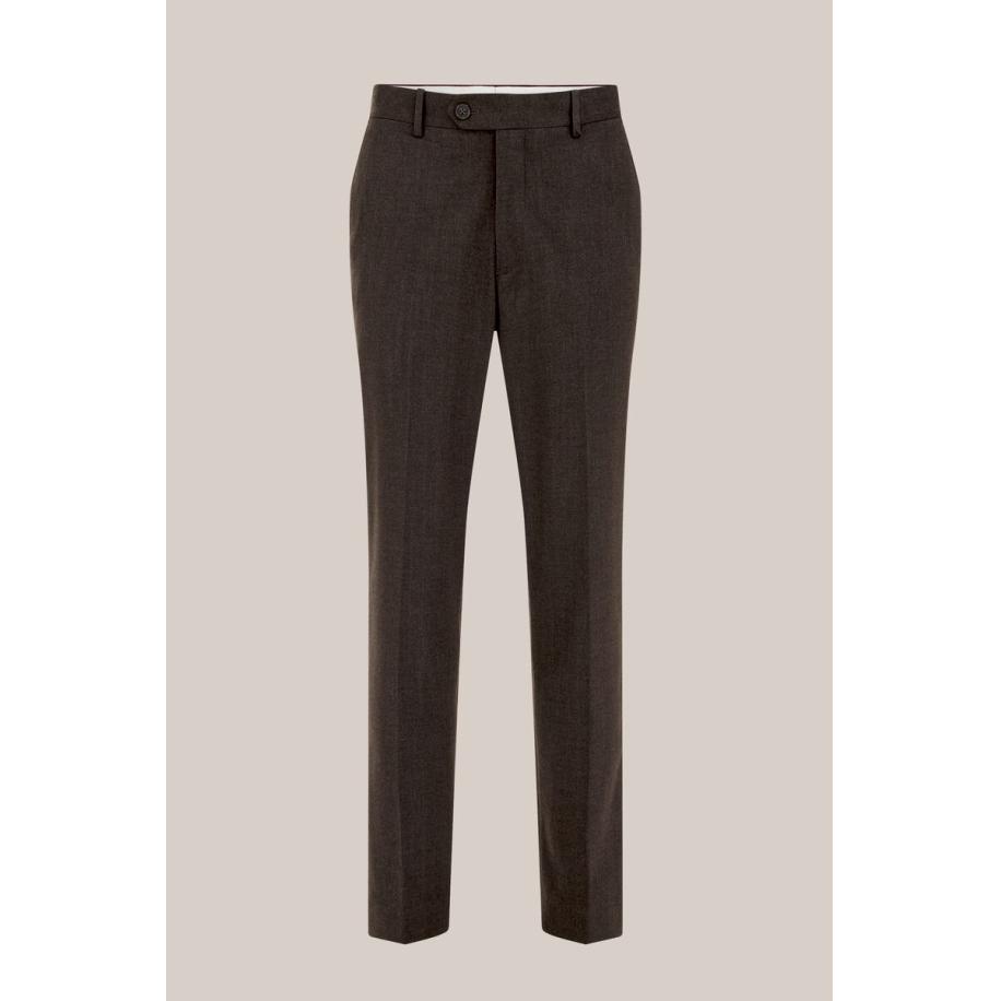 WE Fashion Heren slim fit pantalon - Regular fit - Donkerbruin - Maat: 44 Bruin
