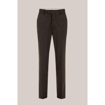 WE Fashion Heren slim fit pantalon - Regular fit - Donkerbruin - Maat: 44