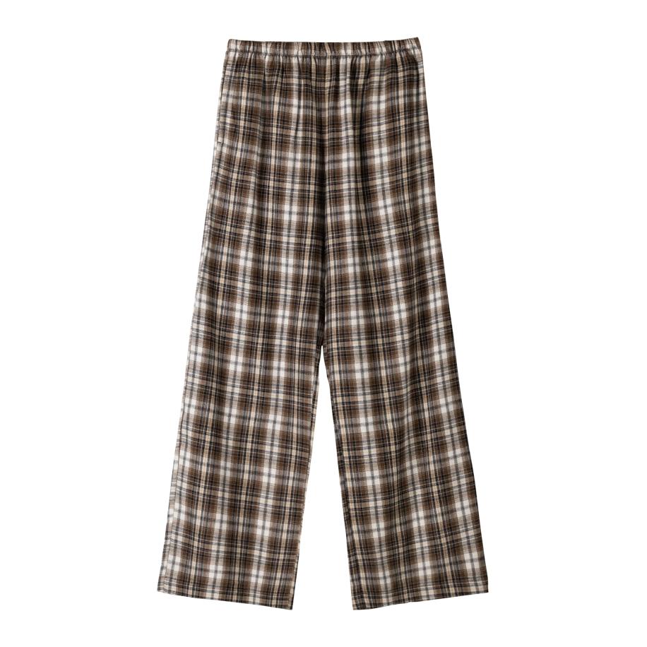 Bershka Bershka Broek bruin / zwart / offwhite -