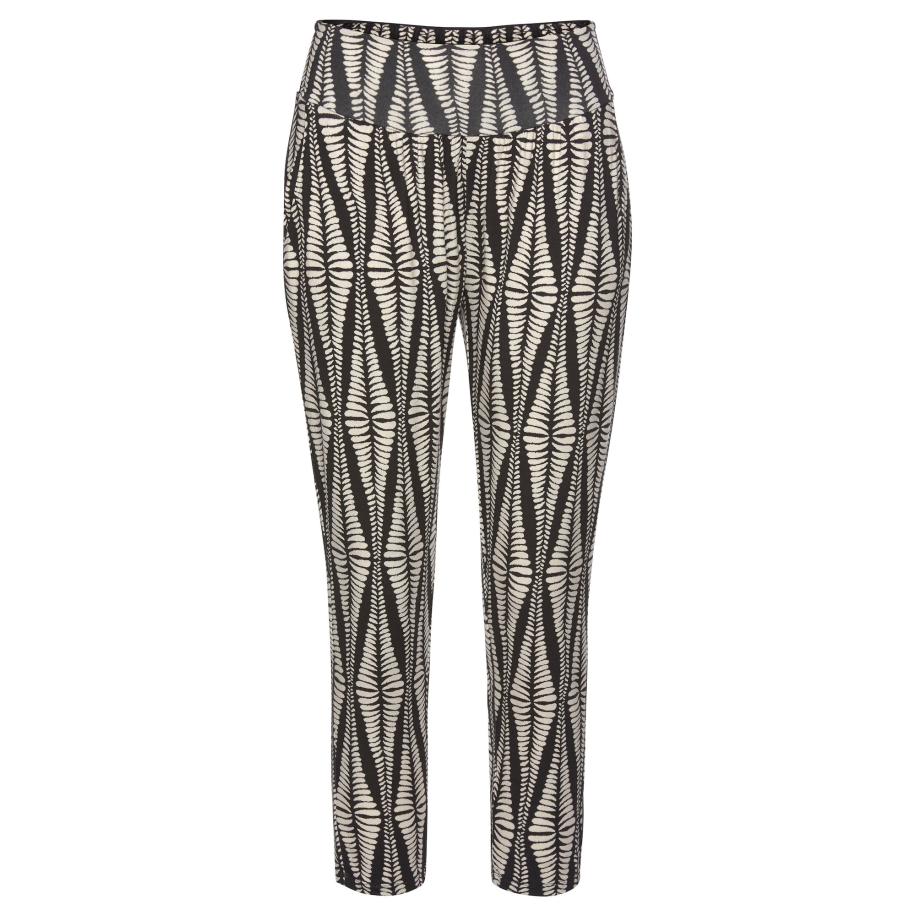Lascana LASCANA Broek Grafik beige / zwart -