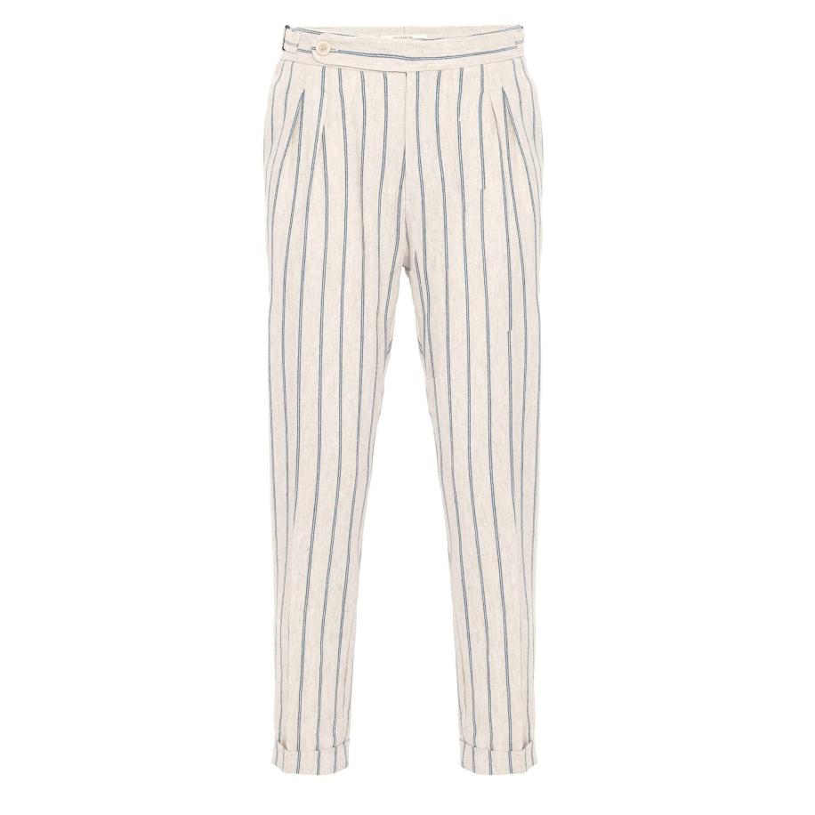 Antioch Antioch Bandplooibroek duifblauw / wit -