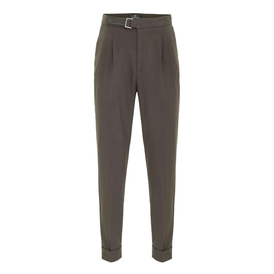 Dandalo Dandalo Bandplooibroek kaki -