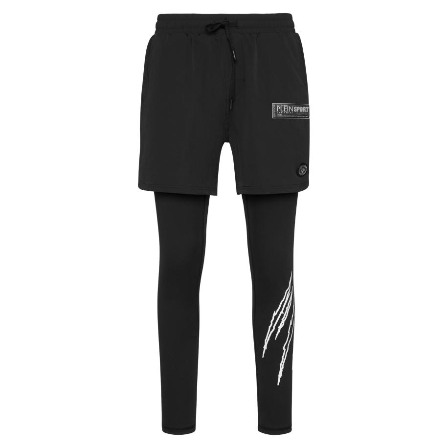 Plein Sport Plein Sport Broek grijs / zwart / wit -