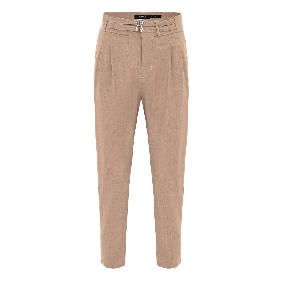 Antioch Antioch Bandplooibroek lichtbruin -