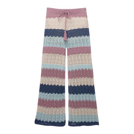 Pull&Bear Pull&Bear Broek crème / pastelblauw / donkerblauw / mauve