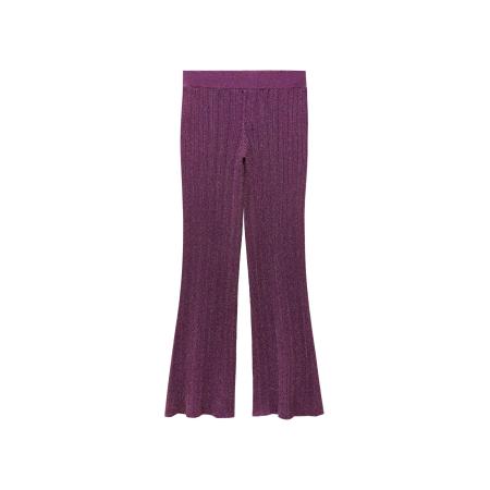 Mango MANGO Broek Cooper zilvergrijs / roodviolet