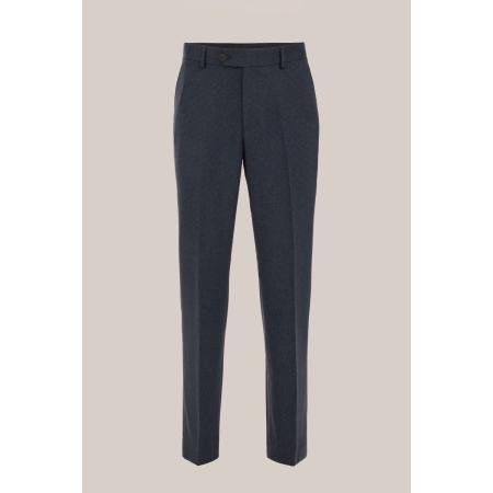 WE Fashion Heren slim fit pantalon met print - Slim Fit - Donkerblauw - Maat: 44