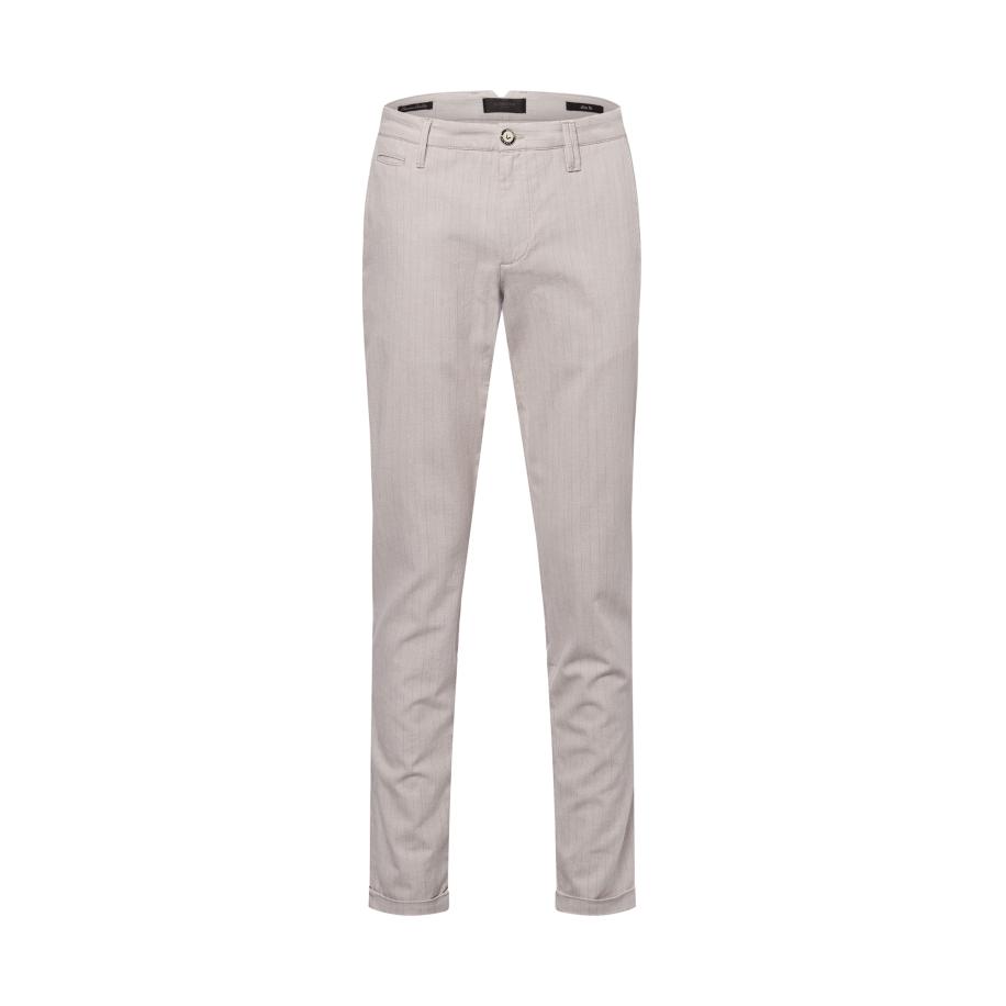 Alberto Alberto Broek ROB Linen Stripe slim fit taupe -