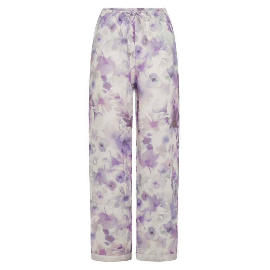 Deha DEHA Broek lila / wit -