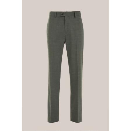 Van Gils heren slim fit pantalon - Slim Fit - Legergroen - Maat: 48