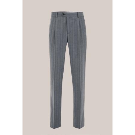 Van Gils - Slim fit pantalon - Slim Fit - Grijs - Maat: 46
