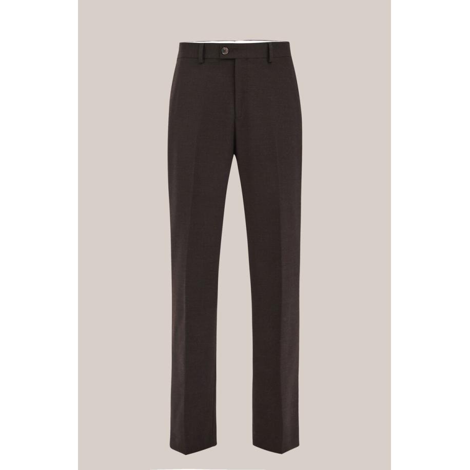Van Gils heren pantalon met structuur - Loose fit - Bruin - Maat: 48 Bruin