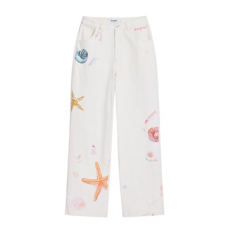 Desigual Desigual Broek gemengde kleuren / wit