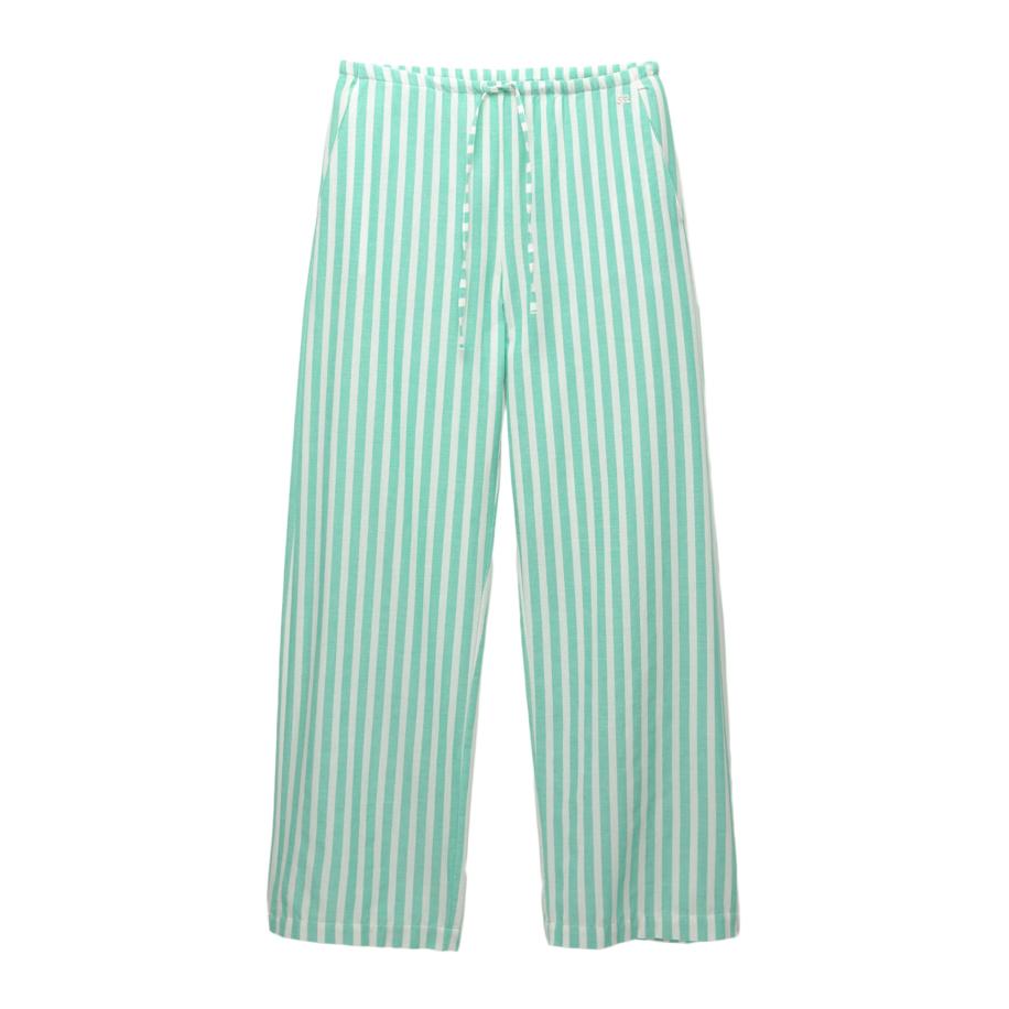 Pull&Bear Pull&Bear Broek groen / wit -