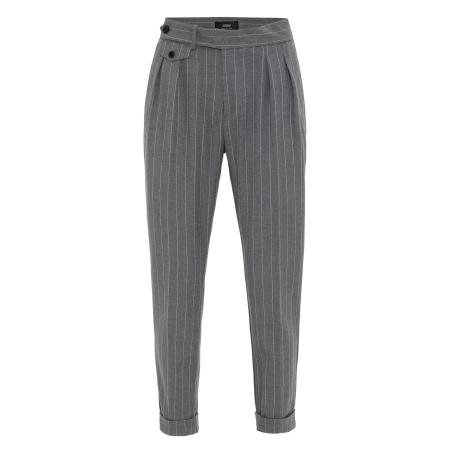 Antioch Antioch Bandplooibroek grijs / wit