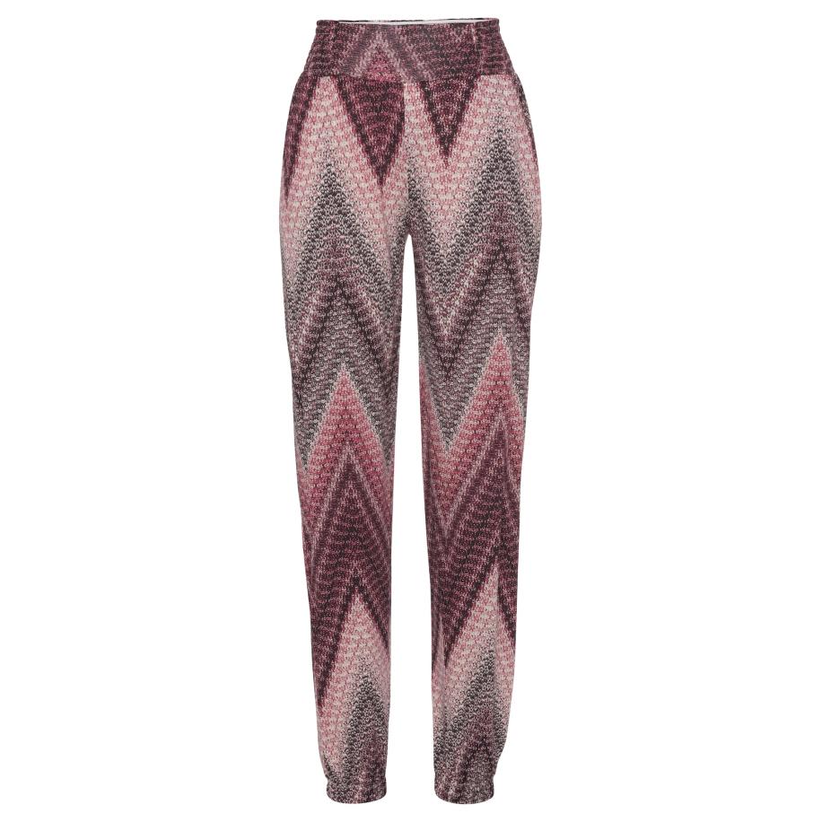 Lascana LASCANA Broek Missoni aubergine / bessen / wijnrood -