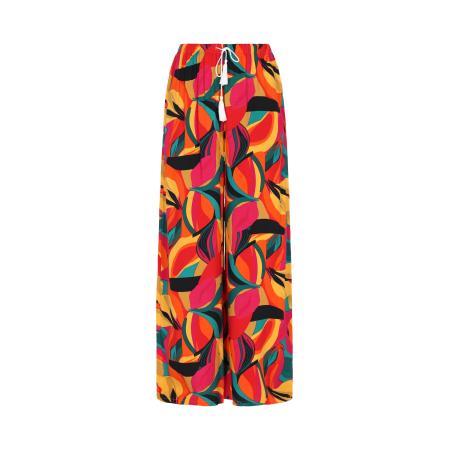 IZIA IZIA Broek Fashion Look geel / groen / oranje / rood