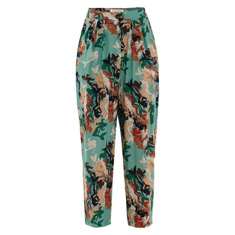 Anou Anou Anou Anou Broek mintgroen / gemengde kleuren -