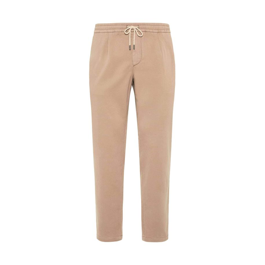 Boggi Milano Bandplooibroek taupe Grijs