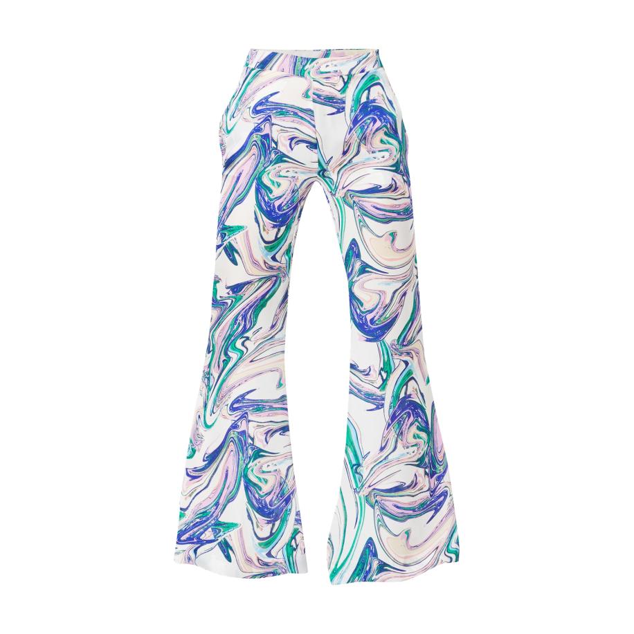 RECC RECC Broek DIAM blauw / groen / pastellila / wit -
