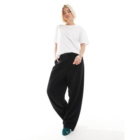Vero Moda Mix en match Elegante broek met wijde pijpen in zwart, deel van co-ord set