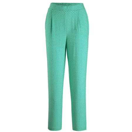 Goldner Goldner Broek SARA turquoise / wit
