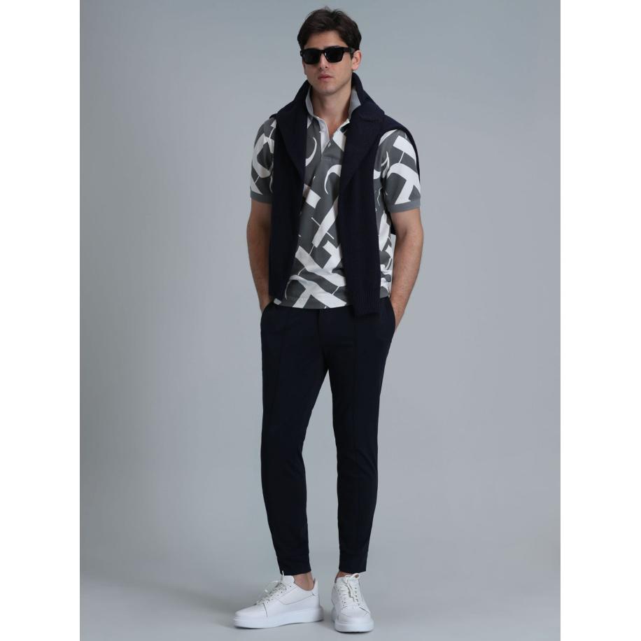 Lufian Lufian Broek donkerblauw -