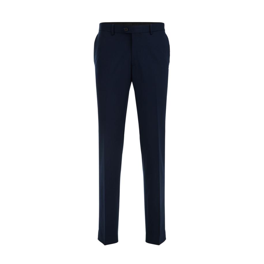 Fundamentals heren slim fit pantalon - Slim Fit - Donkerblauw - Maat: 50L Blauw
