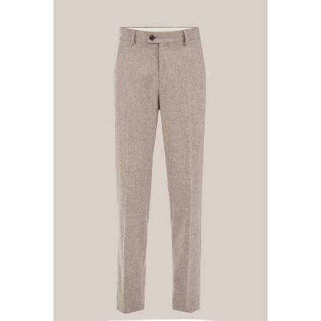 Van Gils heren slim fit pantalon van wolmix - Slim Fit - Greige - Wol - Maat: 54