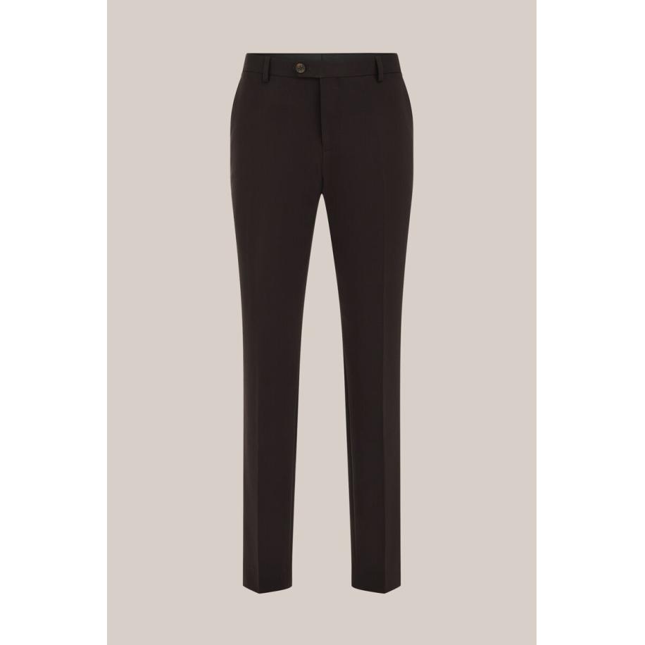 Fundamentals heren slim fit pantalon - Slim Fit - Donkerbruin - Maat: 54 Bruin