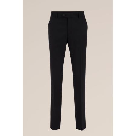 WE Fashion Heren premium pantalon van wolmix - Slim Fit - Zwart - Maat: 46
