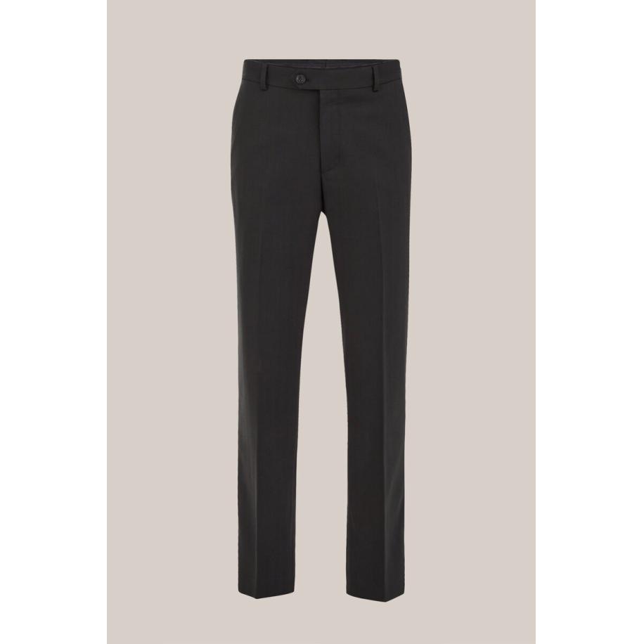 WE Fashion Heren slim fit pantalon met jacquard print - Slim Fit - Donkergroen - Maat: 44 Groen