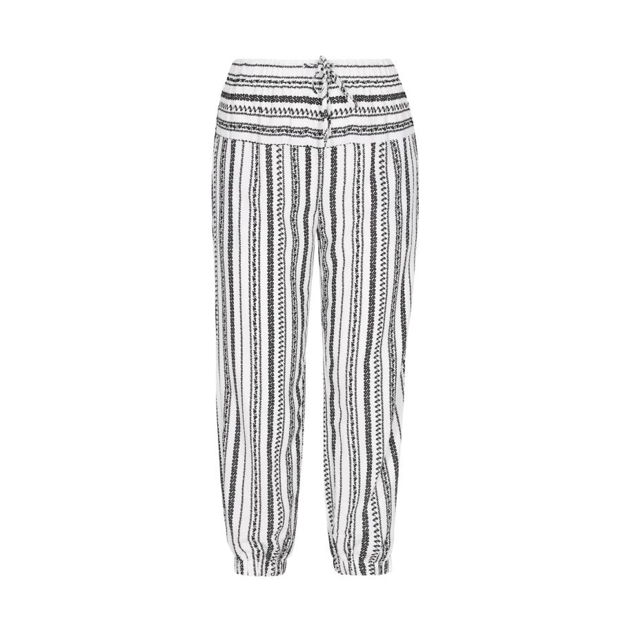 Usha usha FESTIVAL Broek zwart / offwhite -