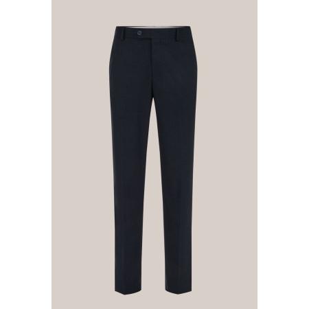 WE Fashion Heren regular fit pantalon met streep - Regular fit - Donkerblauw - Maat: 44