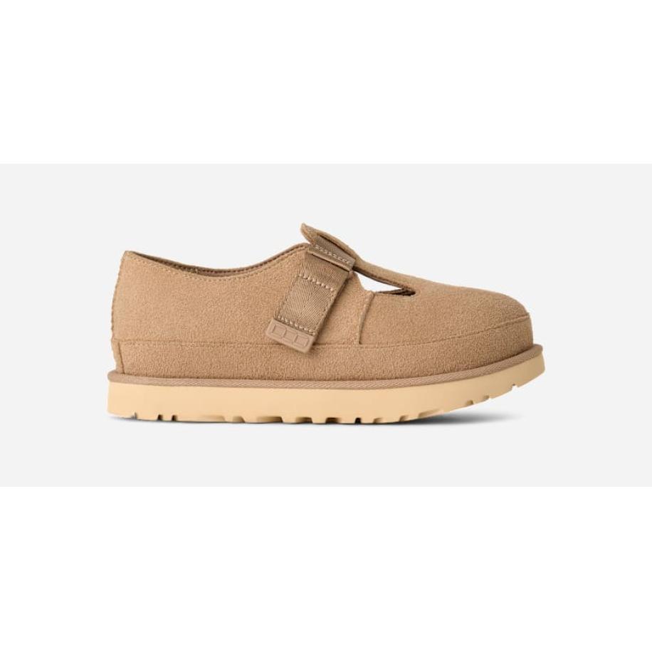 UGG® Goldenstar Mary Jane in Beige, Maat 36, Suede Groen