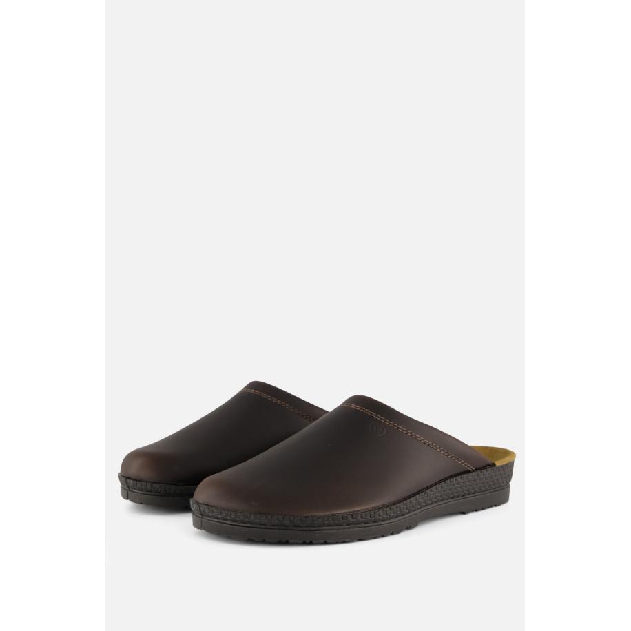 Rohde Pantoffels bruin Leer Bruin