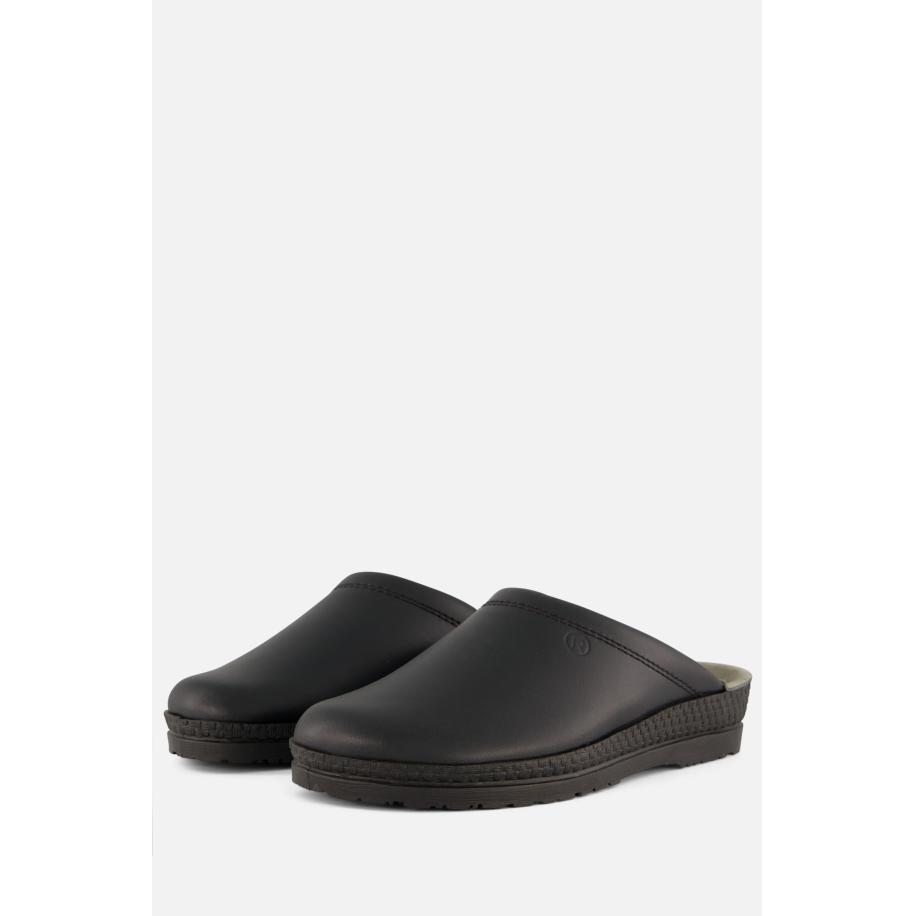 Rohde Pantoffels zwart Leer 370406 Zwart