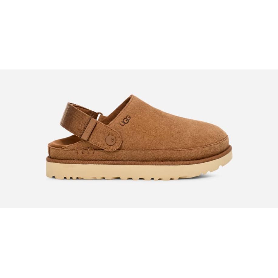 UGG® Goldenstar-klomp voor dames in Brown, Maat 36, Suede Bruin