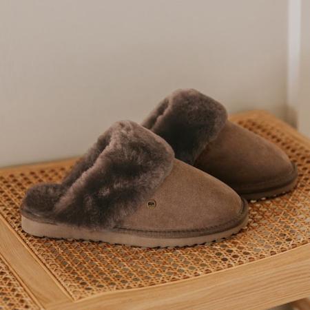 Warmbat Flurry Pantoffels taupe Suede