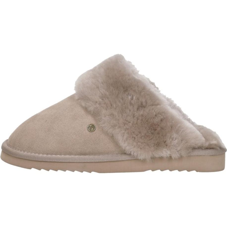 Warmbat Huisschoenen Flurry taupe Grijs