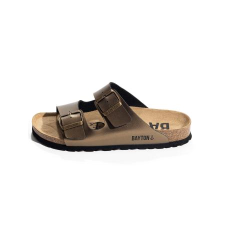 Bayton Bayton Huisschoenen Atlas sand / chocoladebruin / brons