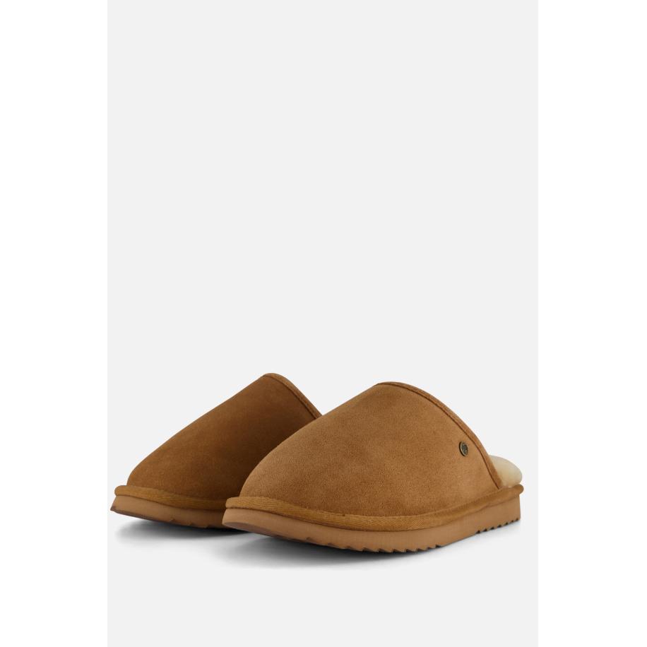 Warmbat Classic Pantoffels cognac Suede Bruin