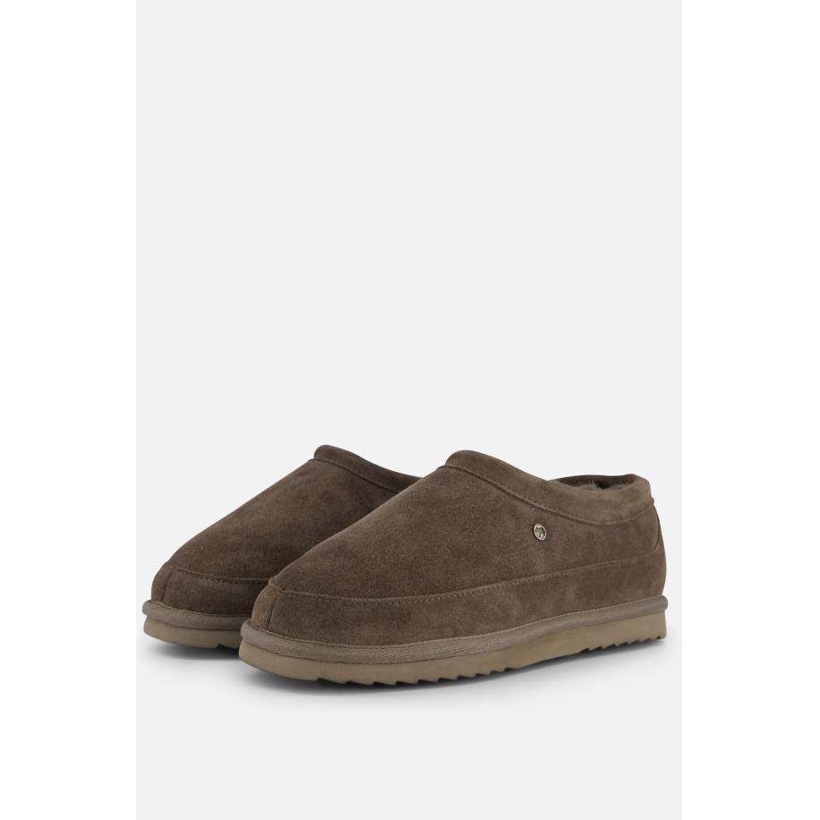 Warmbat Ebor Men Pantoffels bruin Suede Grijs