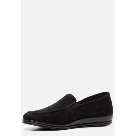 Rohde Pantoffels zwart Textiel