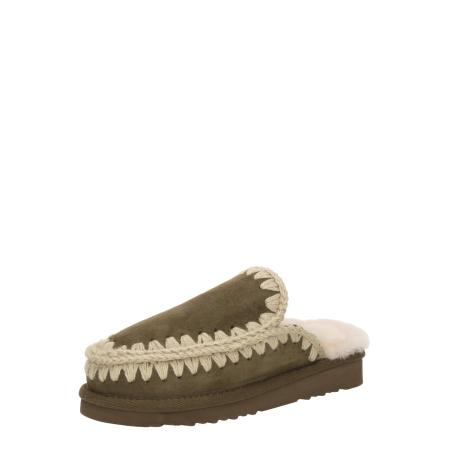 Mou MOU Huisschoenen Eskimo beige / olijfgroen