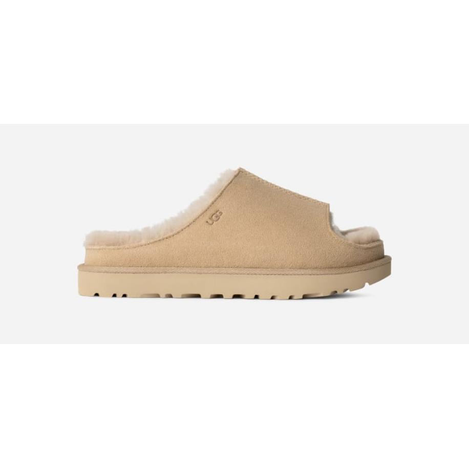UGG® Greenport-slipper voor dames in Beige, Maat 40, Suede Grijs